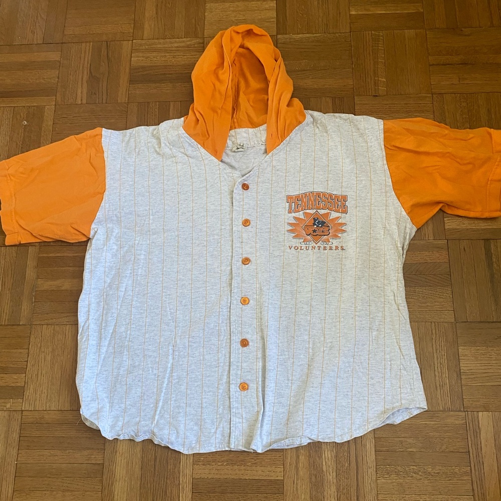 Vintage University of Tennessee Volunteers Hooded Baseball Jersey C&C Sportswear